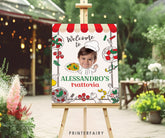 Italian Photo Birthday Welcome Sign, Printable Party Decoration (Digital Download)
