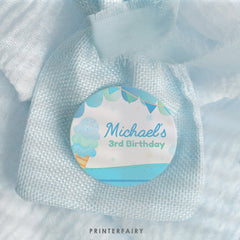Ice Cream Birthday Party Toppers, EDITABLE (Digital Item)