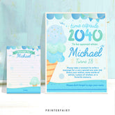 Ice Cream Birthday Time Capsule, EDITABLE (Digital Item)