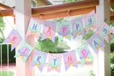 Ice Cream Birthday Banner, EDITABLE, Add your own wording, Instant Download