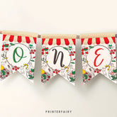 Italian 1st Birthday Banner, Pizza, Spaghetti, Editable Printable (Digital Download)