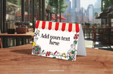 Italian Food Tent Place Cards, Printable Party Decor (Editable)