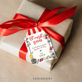 Italian Thank You Favor Tags, Pizza Birthday (Editable Digital Item)