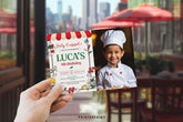 Italian Chef Birthday Invitation, Photo, Printable (Digital Item)