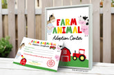 Farm Animal Adoption Party Set, Sign & Certificate (Digital Download)