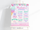 Ice Cream First Birthday Milestones Board, EDITABLE, Instant Download