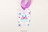 Ice Skating Thank You Tags, Winter Birthday Favors (Editable, Printable)