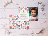 Floral Fiesta Bautizo Invitation with Photo (Digital Download)
