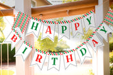 Italian Birthday Party Banner, Editable Pizza Theme (Digital Download)