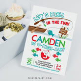 Fishing Birthday Invitation, EDITABLE, Any Age (Digital Invitation)