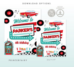 Diner Welcome Sign Editable Template, INSTANT DOWNLOAD
