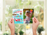 Fishing First Birthday Invitation with Photo, EDITABLE (Digital Download)