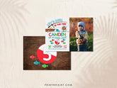 Fishing Birthday Invitation with Photo, O-Fish-Ally Party (Digital Download)