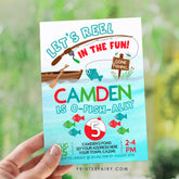 Gone Fishing Birthday Invitation, EDITABLE, Any Age (Digital Invitation)