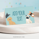 Editable Puppy Adoption Food Tents, Pet Pawty Decor (Digital Item)