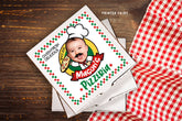 Custom Pizza Box Label, Birthday Party Decor (Printable Label)