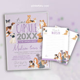 Puppy Adoption Birthday Time Capsule, Dog Party Decor (Editable Digital Item)