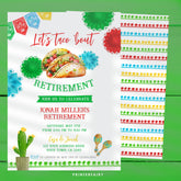 Taco Retirement Invitation, Fiesta Farewell Party (Editable Printable)