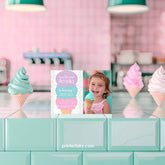 Ice Cream Birthday Invitation with Photo, Sprinkles, EDITABLE with Corjl