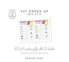 Pet Adoption Party Sign, Vet Check-Up, Puppy & Kitty Designs (Digital files)
