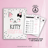 Kitty Adoption Party, Vet Checkup Sign (Instant Download)