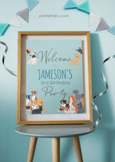 Puppy Adoption Birthday Welcome Sign, Editable Dog Pawty (Digital Item)