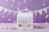 Puppy Adoption Birthday Gable Box Label, Editable Pet Party Favor (Digital Item)