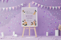 Puppy Adoption Birthday Welcome Sign, Dog Pawty Decor (Digital)