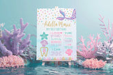 Mermaid Birthday Board, Under the Sea Decorations (Digital Download)