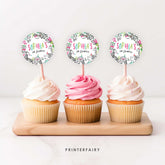 Wild One Safari Cupcake Toppers, Jungle Animals (Instant Download)