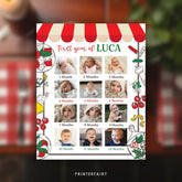 Italian First Birthday Photo Board, Printable Sign (Digital Download)
