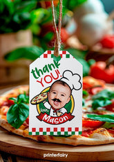 Personalized Pizza Party Favor Tags (Digital Download)