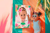 Luau Birthday Poster, Personalized Photo Keepsake, Tropical Party (Digital)