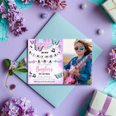 My Birthday Era Photo Invitation, Music Party, Friendship Bracelet Theme (Digital Download)