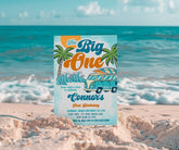 Surf 'Big One' Birthday Invitation, Retro Van, Beach Party (EDITABLE, INSTANT DOWNLOAD)