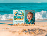 Editable Big One Surf Birthday Invitation with Photo (Digital Download)