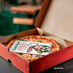 Pizza Photo Thank You Cards, Personalized Birthday (Digital Printable)