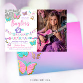My Birthday Era Photo Invitation, Music Friendship Bracelet Party (INSTANT DOWNLOAD)