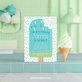 Popsicle Birthday Invitation, Ice Cream Summer Party (Digital, Editable)