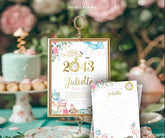 Alice in Wonderland Time Capsule, Birthday Party Decor (Editable, Instant Download)