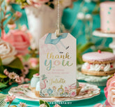 Alice in Onederland Favor Tags, Editable Birthday Label (Digital Download)