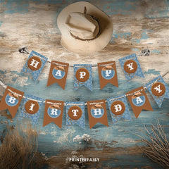Editable Rodeo Birthday Banner, Wild West Garland (Digital Download)