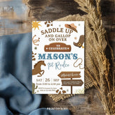 Rodeo First Birthday Invitation, Editable Cowboy Party Invite (Digital)