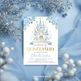 Princess Cinderella Quinceañera Invitation Template (Instant Download)
