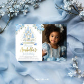 Princess Castle Photo Birthday Invitation, Fairytale Party (Instant Download)