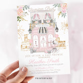 Paris Baby Shower Invitation, Editable Template (Digital Download)