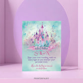 Princess Castle Birthday Party Sign, Editable Template (Digital Download)