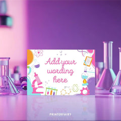 Editable Science Birthday Party Food Tents (Digital Download)