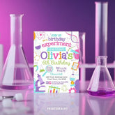 Editable Science Birthday Party Invitation