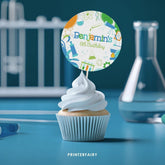 Editable Science Birthday Party Toppers, Printable Labels (Digital Download)